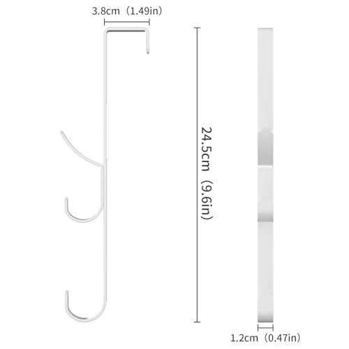 Over the Door Hooks hanger,over the door towel hook Organizer hanging for coat clothes backpack hat purse Metal Towel Rack Back of Shower for Bathroom,Dorm,Bedroom,Kitchen,Office Closet (White-3Packs) - color: White, size: 3 Pack