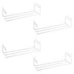 VZZNN 4 Pack Expandable Shoe Rack Organizer, Adjustable Under Shelf Storage for Shoes, Closet Cabinet Shelf Organizer for Home Organization and Space Saving (White)