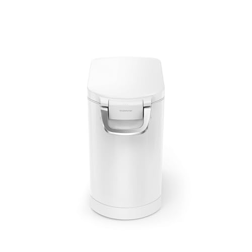 simplehuman 25 Liter, 27 lb / 12.2 kg Medium Pet Food Storage Container for Dog Food, Cat Food, and Bird Feed, White - color: White, size: Medium