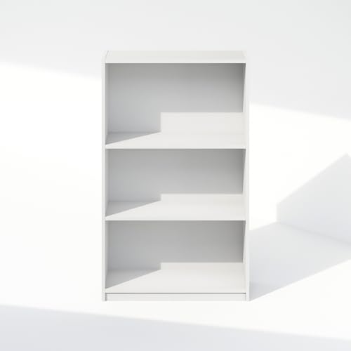 Furinno Reed Closet Organizers and Storage, 3-Tier Closet Organizer, Open Shelf Closet Storage, for Wardrobe, Bedroom, Living Room, White - color: White, size: 3-Tier Adjustable