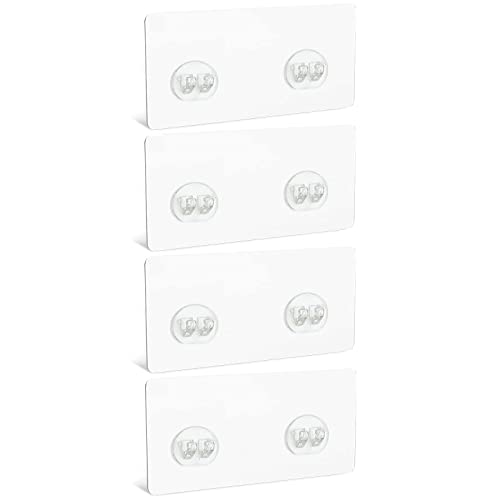 4PCS Shower Caddy Adhesive Sticker Replacement Hook for Corner Shower Caddy Bathroom Rack Shelf Soap Dish Basket Wall Hanging Hook with Strong Sticky, No Drilling - color: 2 hooks