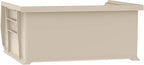 Akro-Mils 30235 AkroBins Plastic Storage Bins, Space-Saving Stackable Bins for Garage, Pantry, Craft Organization, 11" x 11" x 5", Stone, 6-Pack - color: Stone