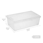 Clear Shoe Boxes 12 Pcs Plastic Storage Bins with Latching Lid Rectangular Storage Boxes Durable See-Through Lidded Shoe Boxes for Art Supplies and Home (Clear) - color: Clear