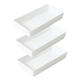 3 Pack White Plastic Drawer Organizer Tray Cutlery Utensil Makeups Drawer Organizers 12" X 6"… - size: 3 Pack 12"x6" White Plastic