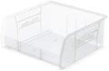 Akro-Mils 30235 AkroBins Plastic Storage Bins, Space-Saving Stackable Bins for Garage, Pantry, Craft Organization, 11" x 11" x 5", Clear, 6-Pack - color: Clear