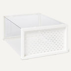 Amazon Basics Stackable and Foldable Clear Shoe Storage Organizer Box, Small, 12-Pack - size: Small