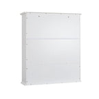 TaoHFE White Bathroom Wall Cabinet with 2 Door Adjustable Shelves,Over The Toilet Storage White Wall Mounted Medicine Cabinets for Bathroom Laundry Room Kitchen - color: White