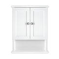MCS 23x18 White Medicine Cabinet Organizer, Wall Mounted 2-Door Bathroom Cabinet for Over-The-Toilet Storage, Bathroom Furniture & Restroom Organizer - size: 23x18 2-Door