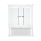 MCS 23x18 White Medicine Cabinet Organizer, Wall Mounted 2-Door Bathroom Cabinet for Over-The-Toilet Storage, Bathroom Furniture & Restroom Organizer - size: 23x18 2-Door
