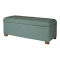 HomePop Large Storage Ottoman Bench with Lift Off Lid, Teal 46" x 18" x 18" - color: Teal