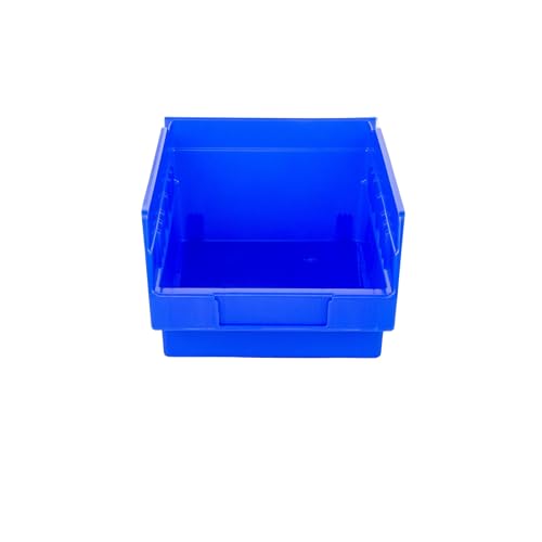 Hudson Exchange 12 x 6 x 4" (12 Pack) Plastic Nesting Storage 12” Shelf Bin Container - 15 lb Capacity, Blue - color: Blue, size: 12 Pack