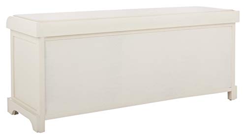 Safavieh American Homes Collection Lonan Grey and White Wicker Storage Bench - color: White
