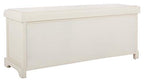 Safavieh American Homes Collection Lonan Grey and White Wicker Storage Bench - color: White