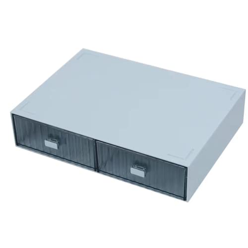Desk Drawer Organizer, Stackable Office Supplies Desk Organizer, Plastic Plastic Storage Drawer, Desk Grocery Organizer For Stationery/Office Supplies (Blue, 2 Compartment) - color: Blue, size: 2drawers