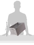 Amazon Basics Underwear Drawer Organizer Dividers for Closet Organization and Storage, Fits Perfectly in Dresser, 2-Pack, Gray | Pack of 2 - size: Pack of 2