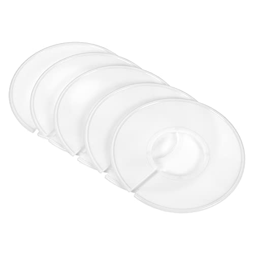 PATIKIL Clothes Dividers 20 Pack Blank Clothing Rack Size Sorting Reusable Wardrobe Round Hanger Separator, White - color: White
