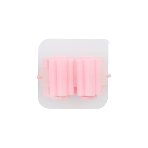 Sscon 5Pcs Self Adhesive Broom Holder Wall Mount Mop and Broom Gripper Holder - Pink