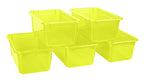 Storex Small Cubby Bin, 12.2 x 7.8 x 5.1 Inches, Candy Yellow, 5-Pack (62476U05C) - color: Tint Yellow, style: Bin Only