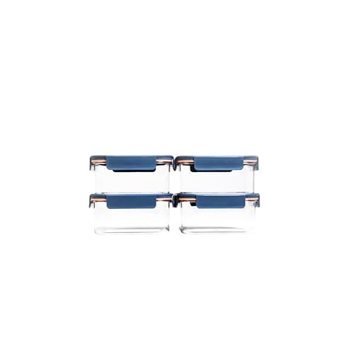 LocknLock LBF452RS4N Modular Plus Food Storage Container,8 set (4 containers & 4 Lids)- Navy - color: Navy, size: 8 set (4 containers & 4 Lids)
