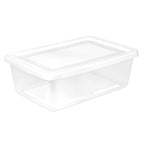 Sterilite 45 Pack Storage Box, 12 Quart Stackable Tote, Clear Plastic Container with Secure Snapping Lids for Home and Office Organization, White - size: 12 Quart, style: 45