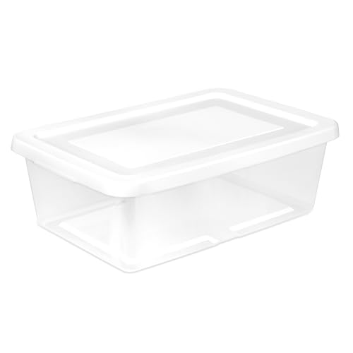 Sterilite 15-Pack Storage Box, Clear Plastic Storage Container Bins with Lids, 12 Quart - Heavy-Duty Organizing Containers for Closet, Bathroom, and Office - size: 12 Quart, style: 15