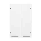 ROOMTEC Modular Closet System Glass Door Pair Set, Clear Frameless Tempered Glass Panels, Add-On for Double Hanging Units, 39.37" H × 31.5" W - size: Frameless Glass Door – 31.5"W x 39.37"H