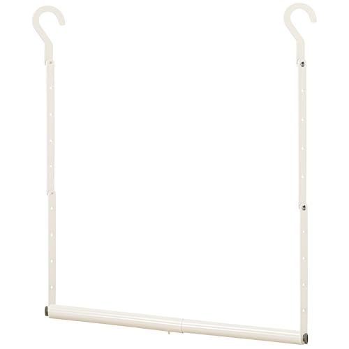 STORAGE MANIAC Adjustable Closet Rod Extender - Heavy Duty Space-Saving Clothes Hanging Bar, 1 Pack White - style: 1 Pack White