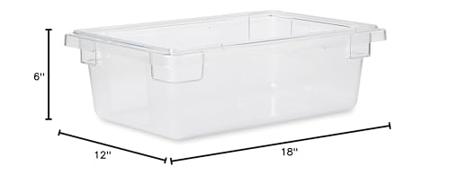 Rubbermaid Commercial Products Polycarbonate Food Storage Box/Tote, 3.5 Gallon, Clear, for Restaurant/Kitchen/Cafeteria - color: Clear, size: 3.5 Gal, style: Container