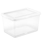 Sterilite 8-Pack Storage Box, Clear Plastic Storage Container Bins with Lids, 20 Quart - Heavy-Duty Organizing Containers for Closet, Bathroom, and Office - size: 20 Quart, style: 8