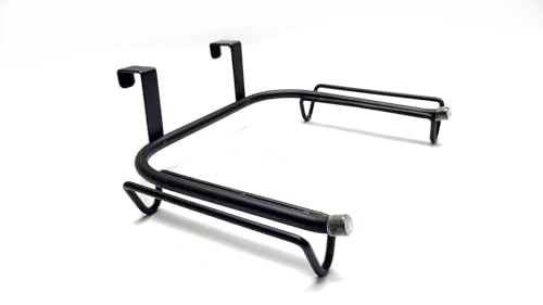 FitWell Over-The-Cabinet-Door Grocery Installation Plastic Recycling & Trash, Under Sink Garbage Bag Holder, Trash Bag Holder Rack for Recycled Reusable Disposable Grocery Bag (Black) - color: Black