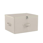 iwill CREATE PRO Collapsible Rigid Storage Bins with Lid, Shelves Clothes Storage Cubes, Tide Up Your Wardrobe, Beige, Set of 2 - color: Beige