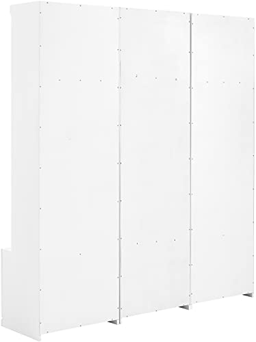Crosley Furniture Harper 3-Piece Hall Tree and Storage Cabinet Set with Entryway Bench and Hooks for Hanging, White - color: White