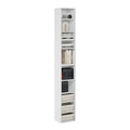Furinno PASIR Book Shelf, 10-Tier Bookshelf, Bookcase with Open Shelf, 9.2 x 11.8 x 78.7, for Living Room, Bedroom, Home Office, White - color: White, size: 10-Tier, 12-Inch Width