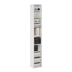 Furinno PASIR Book Shelf, 10-Tier Bookshelf, Bookcase with Open Shelf, 9.2 x 11.8 x 78.7, for Living Room, Bedroom, Home Office, White - color: White, size: 10-Tier, 12-Inch Width