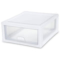 Sterilite 18-Pack 16 Quart Stacking Drawer, Clear Storage Closet Organizer, White Frame - Stackable Modular Plastic Drawers for Clothes, Accessories, Craft Supplies, Shoes or Linens - size: 16 Quart, style: 18 Pack