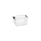 Superio Mini Storage Container Plastic Crayon Box Art Supplies and Sewing Case Stackable Clear Small Organizer for Beads, Stationery, Chalk, and Food, 1.4 Quart - size: 1.4 Quarts