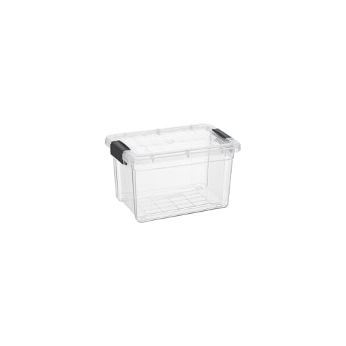 Superio Mini Storage Container Plastic Crayon Box Art Supplies and Sewing Case Stackable Clear Small Organizer for Beads, Stationery, Chalk, and Food, 1.4 Quart - size: 1.4 Quarts