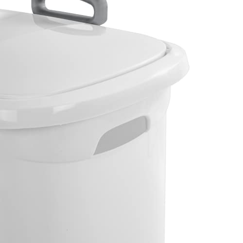 Sterilite 3 pack Ultra Wheeled Hamper, Laundry Basket w/Flip-Top Lid & Retractable Handle - Plastic Rolling Clothes Storage Cart with Ventilated Holes for Home, Apartment or Dorm - size: One Size