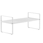 Expandable Cabinet Countertop Shelves 16.5-27’’L, Adjustable Metal Spice Rack Organizer, Stackable Kitchen Counter Storage Shelves Organizers for Cabinet Organization, White - size: 1Pack-Special-10.2''Wx(16.5-27'')Lx9.6''H-White