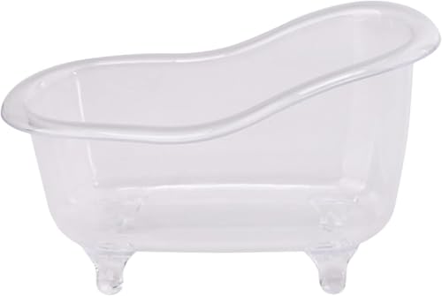 Transparent Color Mini Bathtub Sundries Storage Box Jewelry Storage Small Box Makeup Organizer Container Desktop Storage,Clothing and Closet Storage Storage and Organization Home and Kitchen