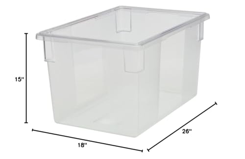 Rubbermaid Commercial Products-Food Storage Box/Tote, 21.5 Gallon, Clear, for Restaurant/Kitchen/Cafeteria - color: Clear, size: 21.5 Gal, style: Container