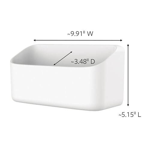 Command 10 Lb Large Organizing Caddy with 4 Strips, 9.91" x 3.38" x 5.15", Heavyweight Damage-Free Hanging for Organizing Cleaning Supplies, Closet, and Pantry - size: 9.9 in. x 5.2 in. x 3.5 in.