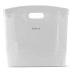 MARISH Clear Plastic Utility Storage Organizer Bin with Handles – 15" L x 10" W x 9.5" H | Stackable, Open-Top Box for Pantry, Closet, Office & Cleaning Supplies (1)