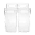 Sterilite Narrow Shelf Bin with Handles, Plastic Storage Container for Organizing Shelving, Closet, Pantry, and Countertops, Clear, 6-Pack - size: Narrow