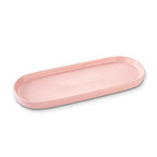 Ceramic Sink Tray, Bathroom Counter Tray, Bathtub Tray, Cosmetics Dish, Candle Tray, Perfume Shampoo Liquid Soap Tray Simple Style Design Suit for Bathroom and Kitchen (Pink) - color: Pink