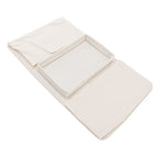 Sofa Armrest Organizer, Couch Side Pockets Chair Armrests Folding Arm Tray Hanging Bed Bag Bedside Storage Holder for Recliner Mattresses Remotes Phone Glasses Magazines with Slots(Creamy white) - color: Creamy white