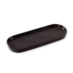 Simple Style Ceramic Sink Tray - Bathroom and Kitchen Counter Tray (Black) - color: Black