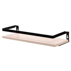 Kiera Grace Kells Floating Shelves, Metal Bracket Modern Wall Mounted Hanging Shelf Storage Rack for Bedroom, Kitchen, Living Room - 16", Oak, 1Pack