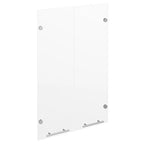ROOMTEC Modular Closet System Glass Door Pair Set, Clear Frameless Tempered Glass Panels, Add-On for Double Hanging Units, 39.37" H × 31.5" W - size: Frameless Glass Door – 31.5"W x 39.37"H