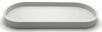 Happitasa Premium 12” x 5” Silicone Vanity Tray | Sink and Surface Organizer with Sturdy Non-Slip Base | Heat Safe, Dishwasher Safe (Light Grey) - color: Light Grey